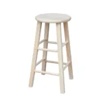 Unfinished 24" Round Top Stool