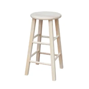 Unfinished 24" Round Top Stool