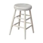 Unfinished 24" Swivel Scooped Seat Stool