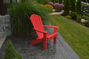 Red Fanback Adirondack Chair