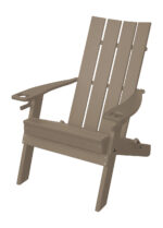 Weathered Wood Folding Adirondack Chair