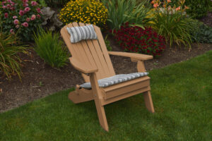 Cedar Folding Reclining Fanback Adirondack Chair