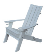 Side view of a white Hampton Folding Adirondack Chair