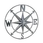 front view of 24" compass rose