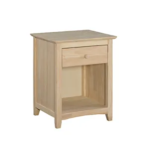 Lancaster Nightstand w/ 1 Drawer - Unfinished