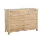 Lancaster 9 Drawer Dresser - Unfinished