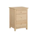 Lancaster Nightstand w/ 3 drawers - Unfinished