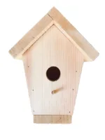 Maine-made unfinished A-Roof Birdhouse