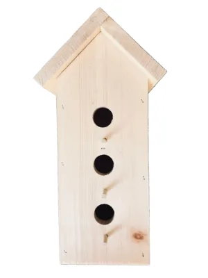 Maine-made unfinished Triple Birdhouse