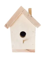 maine-made unfinished Birdhouse w/ Chimney