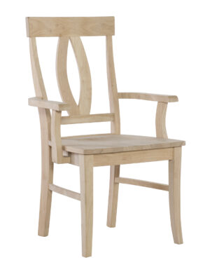 Verona Arm Hardwood Chair- Unfinished