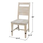 Dimensional visual for Farmhouse Hardwood Chair- Unfinished