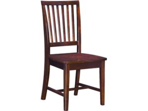 Front view of Espresso Mission Side Chair
