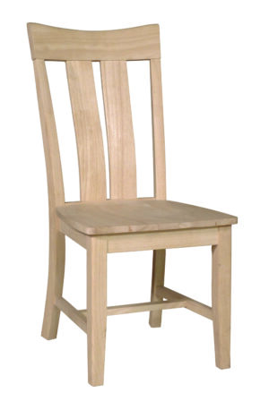 Front view of Ava Hardwood Chair- Unfinished