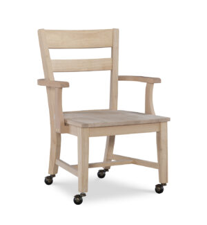 Castor Hardwood Dining Chair- Unfinished