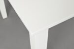 Simplicity Rectangle Dining Table in Paperwhite closeup on corner