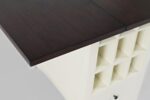 An up close view of The Asbury Park Counter Drop Leaf Table's corner