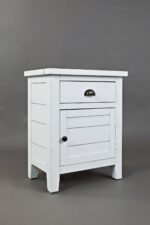 Weathered white artisan's craft accent table