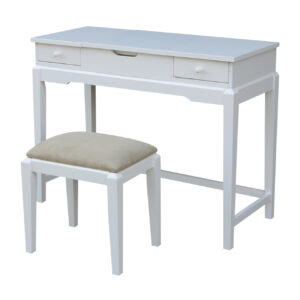 Snow White Vanity Table with Bench