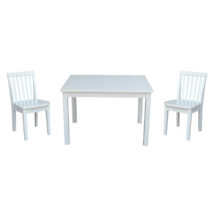 White Mission Juvenile Table and Chairs (Set of 3)