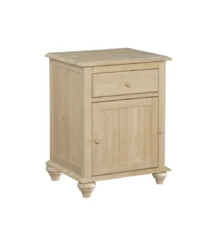 Unfinished Cottage One Drawer/One Door Nightstand