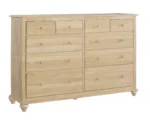 Unfinished Cottage 10 Drawer Dresser