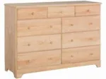 Jamestown 9 Drawer Dresser - Unfinished