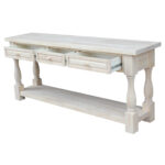 Tuscan Console Table with the drawers open
