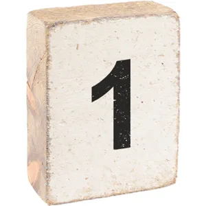 Rustic Number Block 1