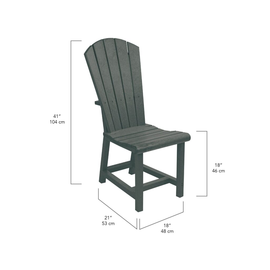 The dimensions of the Generations Addy Dining Side Chair