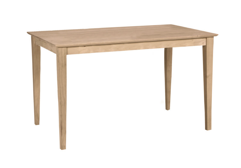 Unfinished Solid Top Shaker Table 36x60"