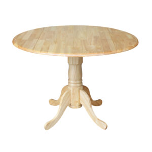 Natural 42' Round Dual Drop Leaf Dining Table