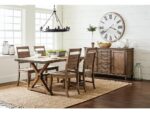 Four Farmhouse Chic Dining Chairs around a table