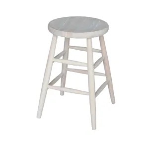 Unfinished 24" Scooped Seat Stool
