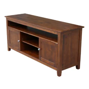 Entertainment / TV Stand - With 2 Doors-Espresso