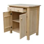 Kitchen Work Center with drawers open