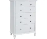 Cottage 5-Drawer Chest in Beach White