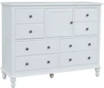 Cottage 8 Drawer 1 Door Dresser -Beach White